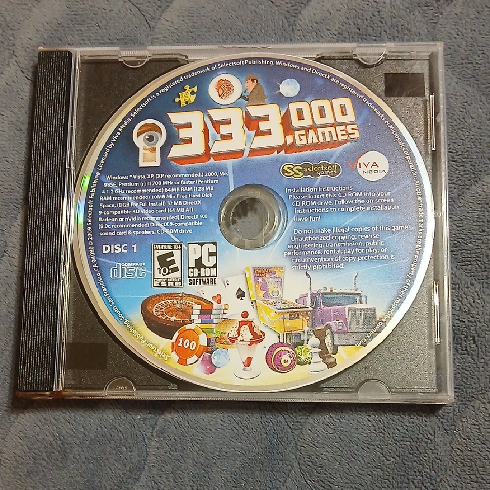 333,000 Games PC CD-ROM by Selectsoft
